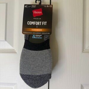 Hanes Men's Premium Comfort Fit Cushioned Sock Liners
